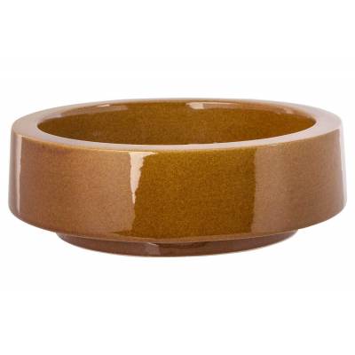 Coupe Glazed Finish Mel Camel 26x26xh9cm  Rond Gres  Cosy @ Home