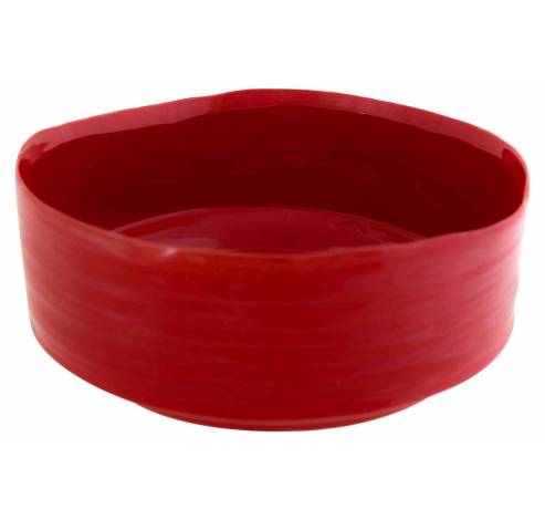 Coupe Rouge 25,5x25xh10cm Rond Gres   Cosy @ Home