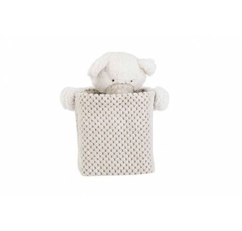 MAND BEAR WIT GREIGE 17X17XH20CM  Cosy @ Home