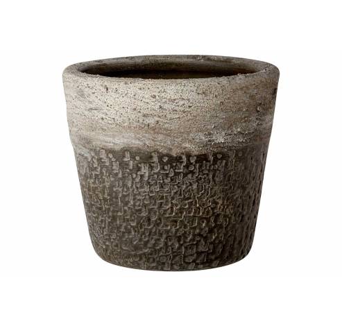 Cachepot Rough Greige 16x16xh14cm Rond Gres  Cosy @ Home