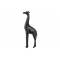 Giraf Zwart 11,5x4xh29cm Aardewerk  
