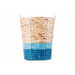 Cosy @ Home MAND BLUE NATUUR 45X34XH50CM ROND RIET 