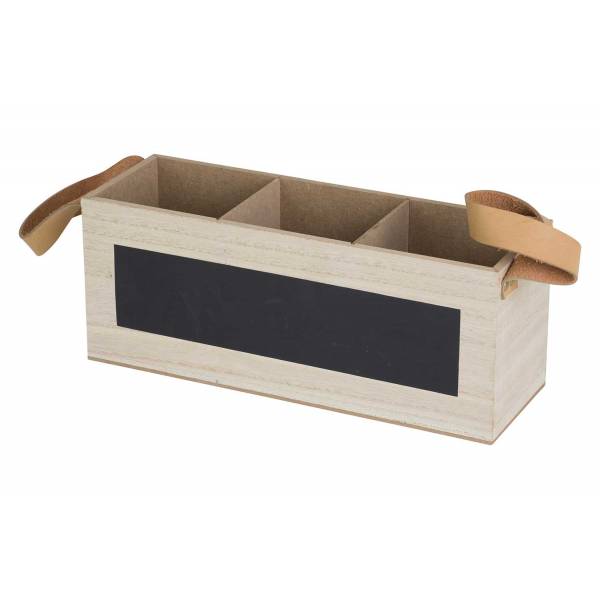 Krat Blackboard Natuur 30x10xh12cm Hout  