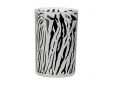 Theelichthouder Zebra Zwart-wit D12xh18c M Glas