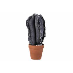 Cactus In Tc Pot Jeans Blauw 17xh32cm Te Xtiel 