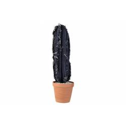 Cactus In Tc Pot Jeans Blauw 14xh52cm Te Xtiel 