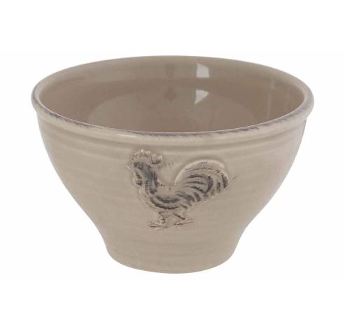 Bol Rooster Foodsafe Beige 14x14xh8,5cm Rond Gres  Cosy @ Home
