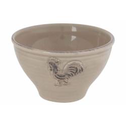 Cosy @ Home Bol Rooster Foodsafe Beige 14x14xh8,5cm Rond Gres 