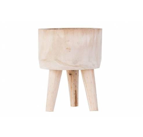 SCHAAL ON FOOT NATUUR 20X12XH25CM HOUT  Cosy @ Home