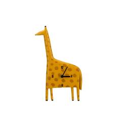 Uurwerk Giraffe Geel 17,8x4,1xh29,7cm Polyresin 