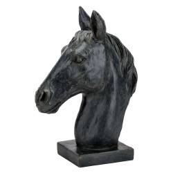 Buste Horse Bruin 31x16,5xh41cm Resin  