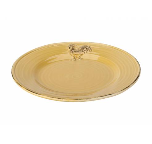 Assiette Rooster Foodsafe Ocre 22x22cm R Ond Gres  Cosy @ Home