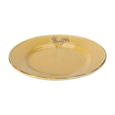Assiette Rooster Foodsafe Ocre 22x22cm R Ond Gres  Cosy @ Home