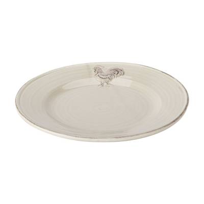 Bord Rooster Foodsafe Beige 22x22cm Rond  Aardewerk 