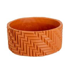 Cosy @ Home SCHAAL CUBES TERRACOTTA 20X20XH9CM ROND 
