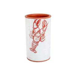 Cosy @ Home VAAS LOBSTER ROOD 14X14XH24CM CILINDRISC 