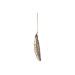 Hanger Feather Goud 2x,5xh12cm Metaal  