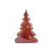 Kerstboom With Stars  Incl 2 Button Bat Donkerrood 16,6x7,7xh24cm Ker 2xlr44 