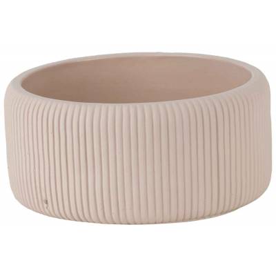 Coupe Vertical Lines Creme 20x20xh9,5cm Rond Gres  Cosy @ Home