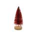 Kerstboom Glitter Wood Base Rood 6x6xh15 Cm Kunststof 
