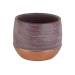 Bloempot Copper Border Bottom Aubergine 16x16xh12,5cm Rond Aardewerk 