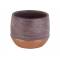 Bloempot Copper Border Bottom Aubergine 16x16xh12,5cm Rond Aardewerk 