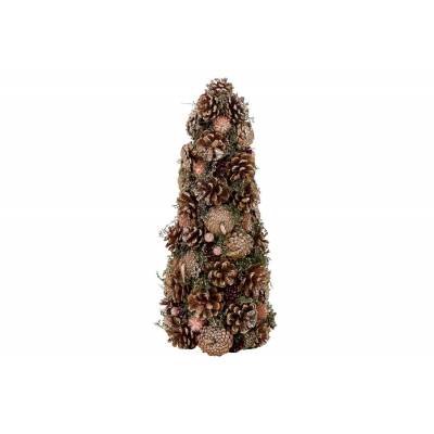 Copper Kegel Glitter Cones Koper D19xh43 Cm Hout  Cosy @ Home