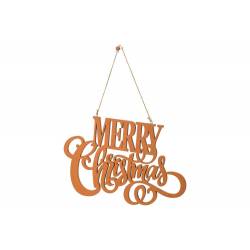 Hanger Merry Christmass  Kaneel 34,5x22, 5xh,6cm Hout 