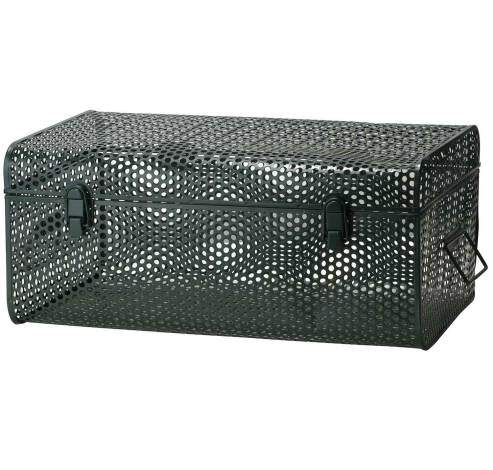 KOFFER PERFORATED DONKERGROEN 47X28,5XH2  Cosy @ Home