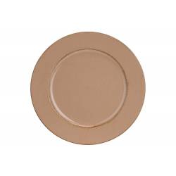 Cosy @ Home Assiette Vintage Brun D33xh2cm Rond Plas Tic 