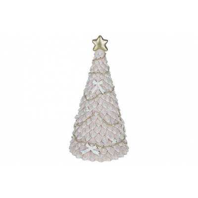 Kerstboom Glitter Lichtroze 10x10xh20cm Rond Resin  Cosy @ Home