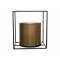Houder 1x Gold Pot D10 X H10cm Zwart 14, 5x11xh16cm Vierkant Metaal 