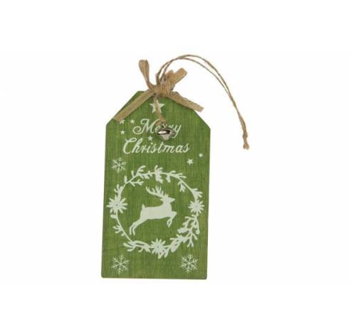 HANGER MERRY CHRISTMAS GROEN 8,5XH15CM H  Cosy @ Home