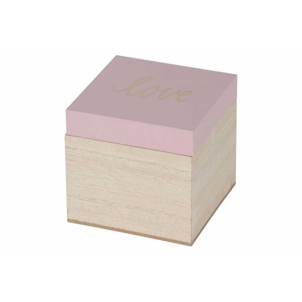 Doos Love Pink Natuur 10,1x10xh9,5cm Hou T 