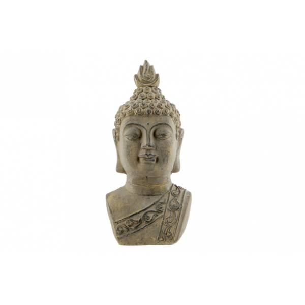 Hoofd Buddha Zand 13x10,5xh28cm Langwerp Ig Cement 