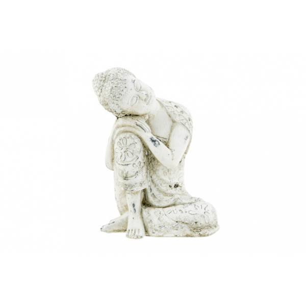 Ornament Buddha Creme 17,5x15xh23,5cm La Ngwerpig Cement 
