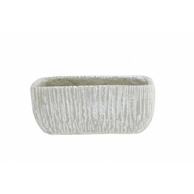 Plantenbak Rough Greige 23x11xh11cm Vier Kant Aardewerk  Cosy @ Home