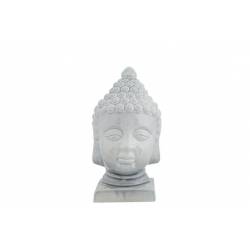 Hoofd Buddha Soft Grey Glazing Grijsxh30 Cm Aardewerk 