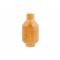 Vaas Pattern Honey Amber 13,5x13,5xh25cm  Rond Aardewerk 
