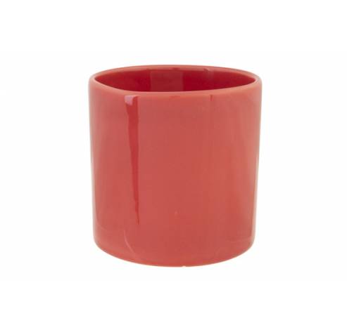 Cachepot Rouge 10x10xh10cm Cylindrique G Res  Cosy @ Home