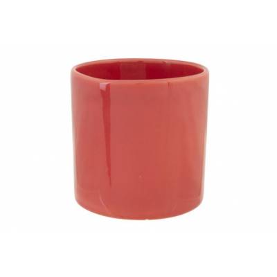 Cachepot Rouge 10x10xh10cm Cylindrique G Res  Cosy @ Home