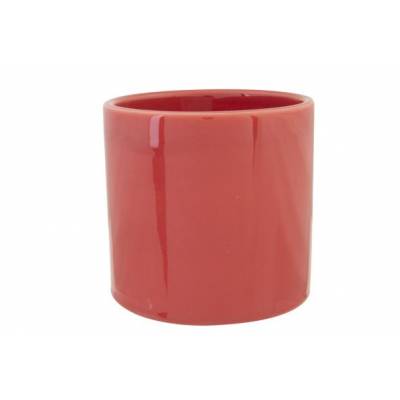Cachepot Rouge 13x13xh13cm Cylindrique G Res  Cosy @ Home