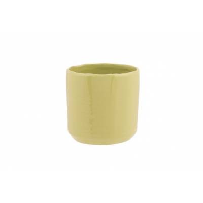 Cachepot Vert Olive 13x13xh12,5cm Cylind Rique Gres  Cosy @ Home