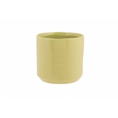 Cachepot Vert Olive 11x11xh10,5cm Cylind Rique Gres  Cosy @ Home