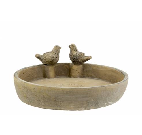 Bakje 2 Birds - Bath Zand 25x25xh10,5cm Rond Cement  Cosy @ Home