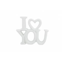 Cosy @ Home Ornement I Love You Matt  Blanc 13,5x3xh 11,7cm Autre Ceramique 