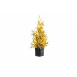 Kerstboom 15 Led Lights Glitter Goud 13x 13xh33cm Kunststof Excl 3 Aaa Batt 