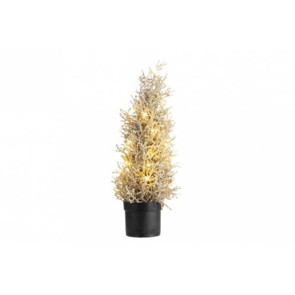 Kerstboom 25 Led Lights Glitter Champagn E 15x15xh43cm Kunststof Excl 3 Aaa Batt 