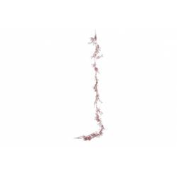 Slinger Leaves Glitter Roze 150cm Kun Ststof 