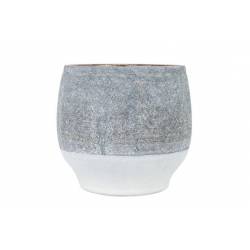 Cosy @ Home Cachepot Grey Wash Brun 12x12xh11cm Rond  Gres 